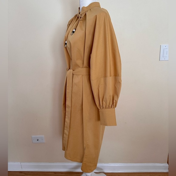 BOSS Dapera Poplin Sheath Dress In Sand NWT Size 4 - Picture 8 of 12